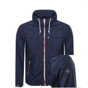 Polo Ralph Lauren Mens Drawstring Hood Packable Anorak‎ Jacket Navy Blue Sz XL